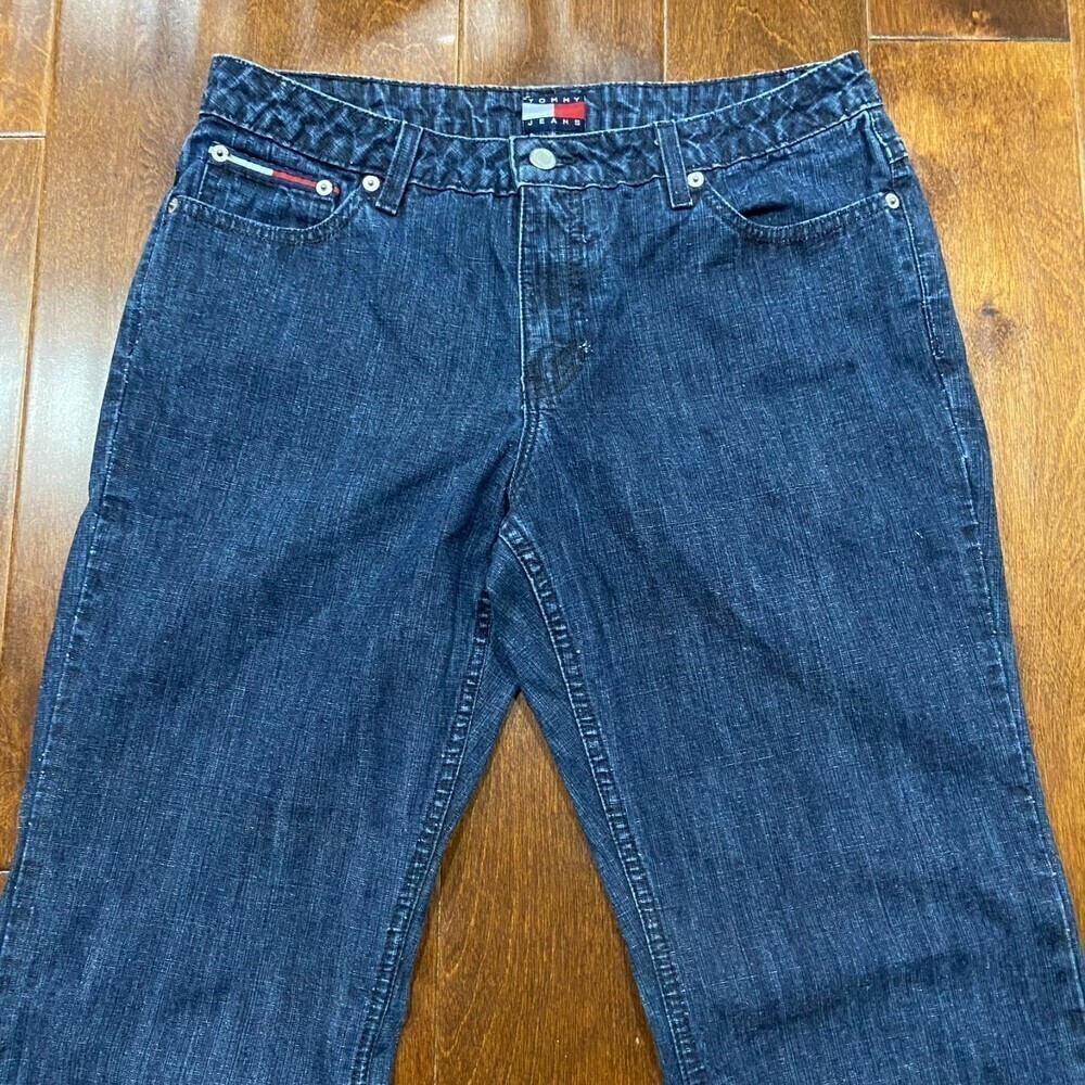 Tommy Hilfiger Vintage Y2K Dark Denim Boot Cut Jeans Women's Size 13 / 32 - Picture 3 of 11